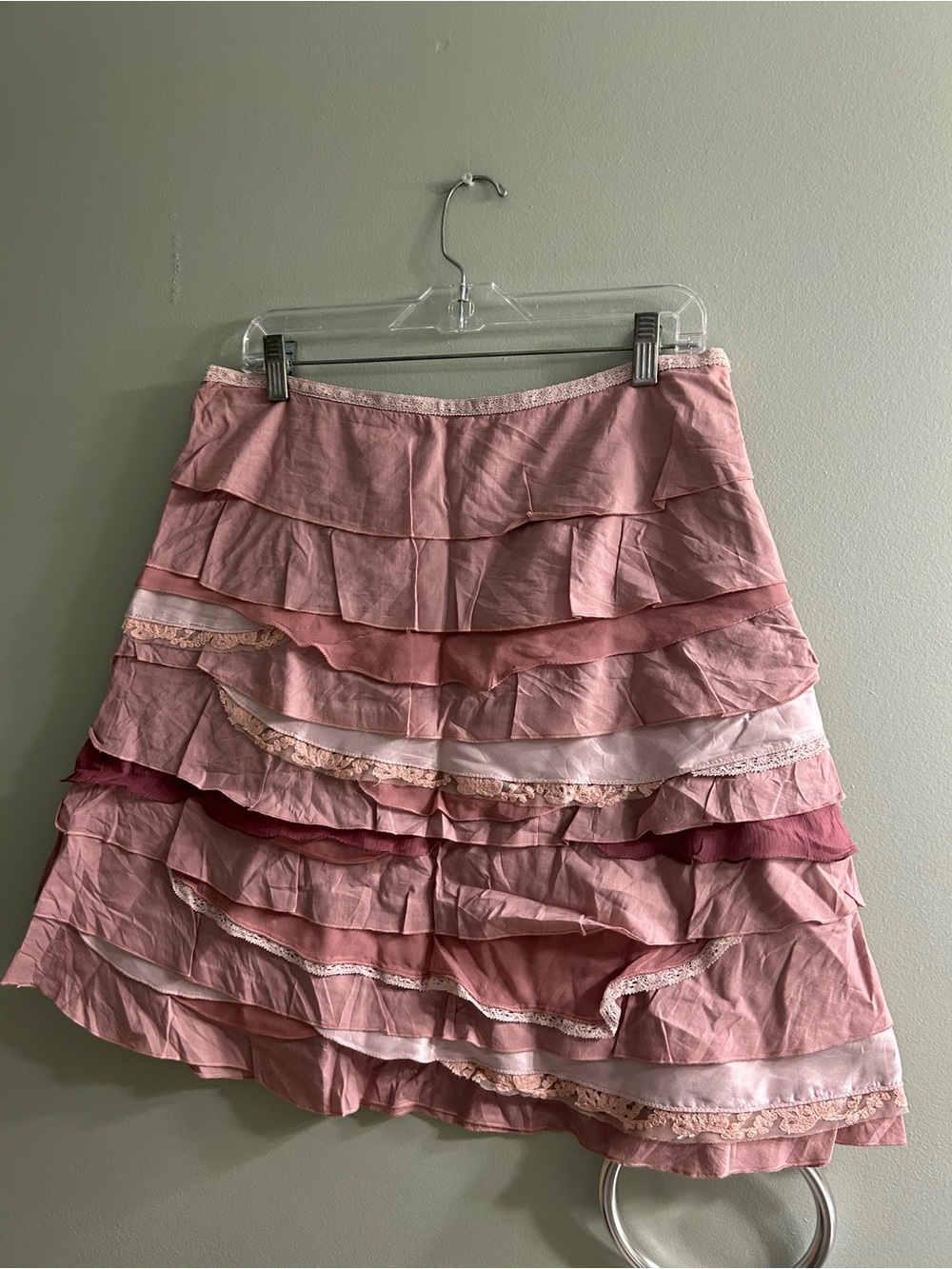 Anthropologie odille mixed media skirt Y2K silk cotton - Picture 2 of 6
